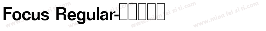Focus Regular字体转换